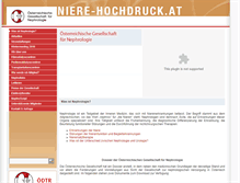 Tablet Screenshot of niere-hochdruck.at